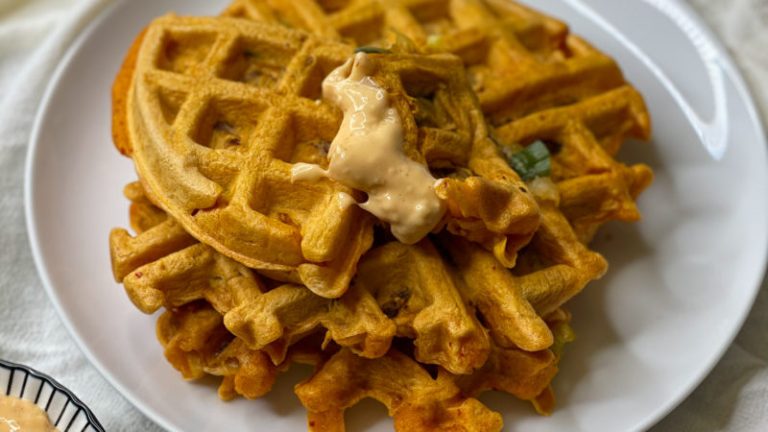 20-Minute Kimchi Waffles Recipe