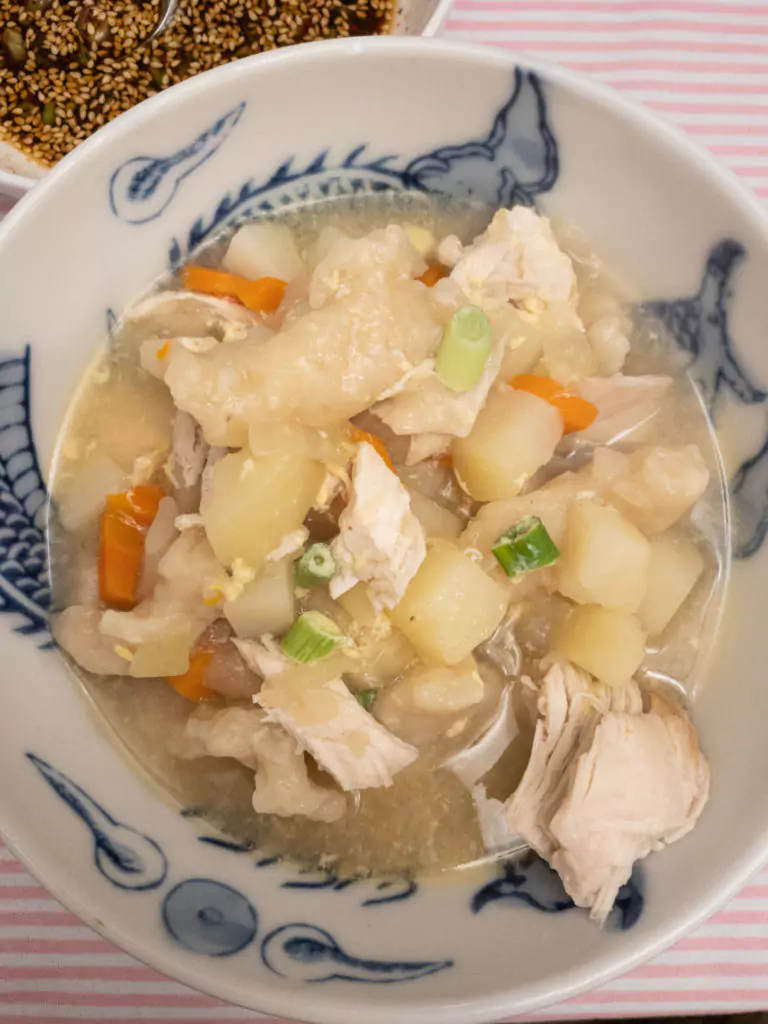 Easy Chicken Noodle Sujebi (Chicken Soup with Hand-Torn Noodles)
