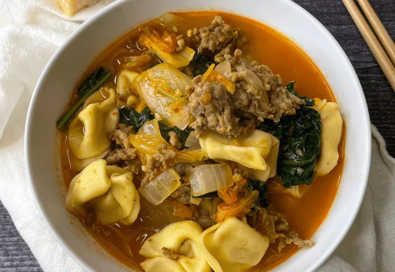 Kimchi Tortellini Soup