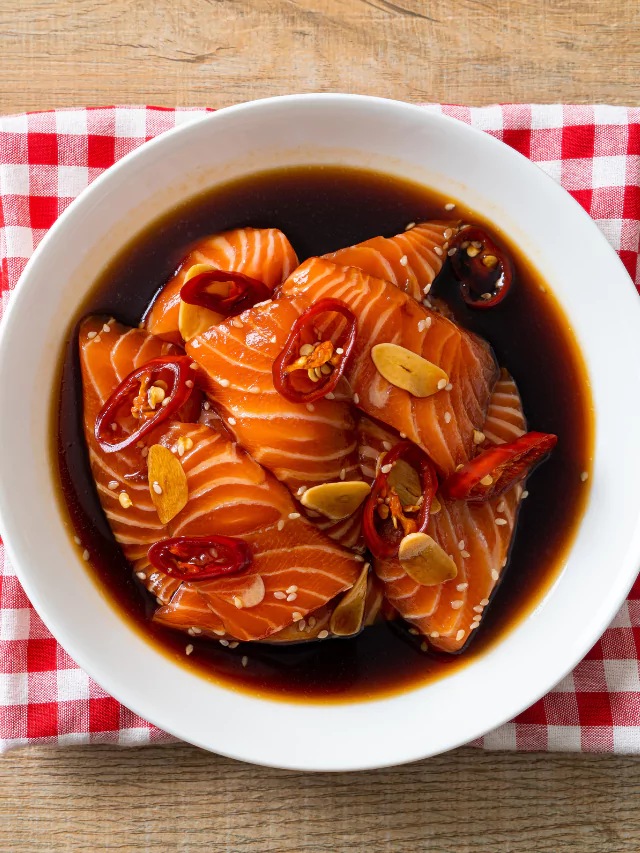 Salmon Raw Pickled in Shoyu Sauce