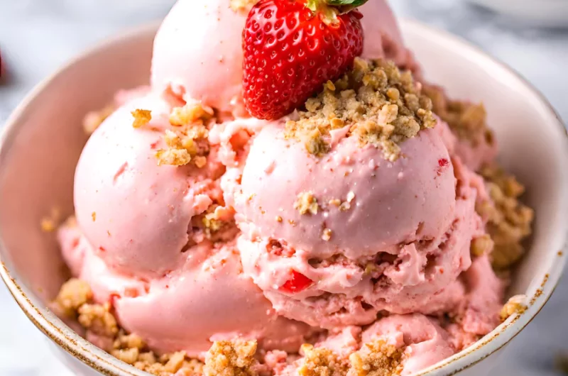 Easy Strawberry Shortcake Ice Cream