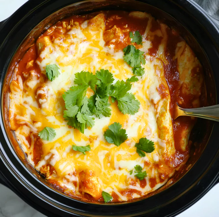 Crockpot Chicken Enchiladas