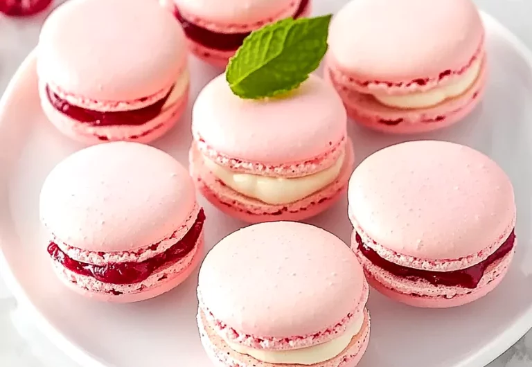 Raspberry Macarons
