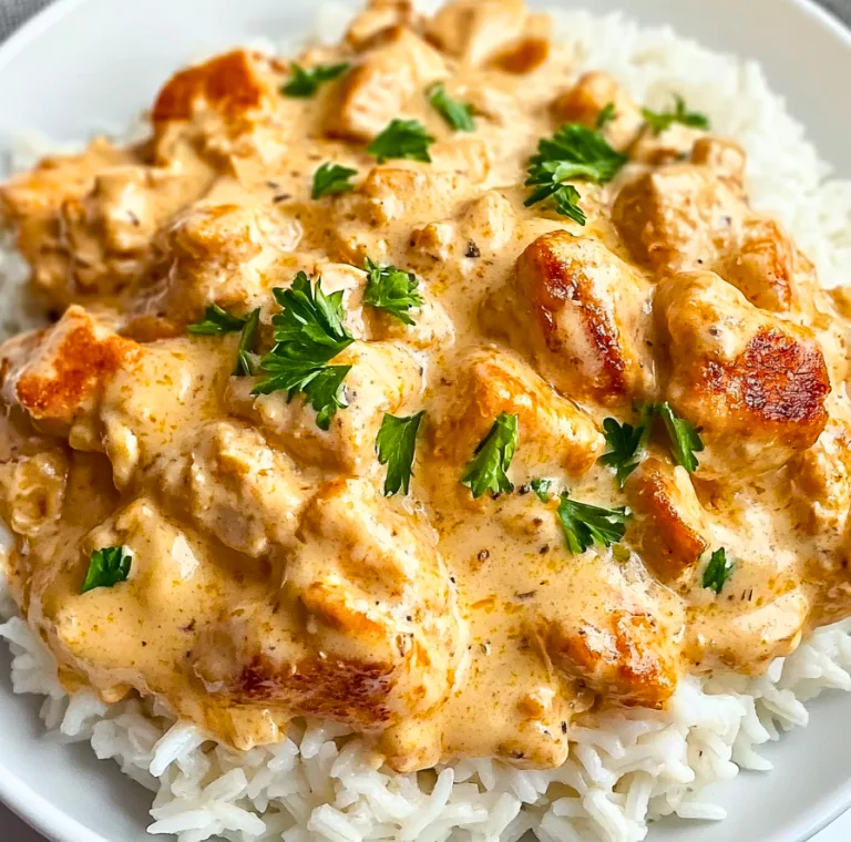 Creamy Smothered Chicken and Rice recipe