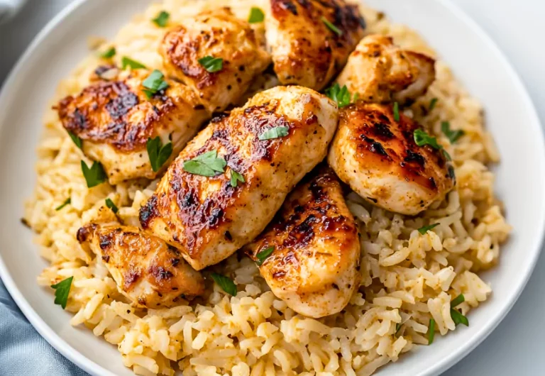 Chicken With Garlic Parmesan Rice