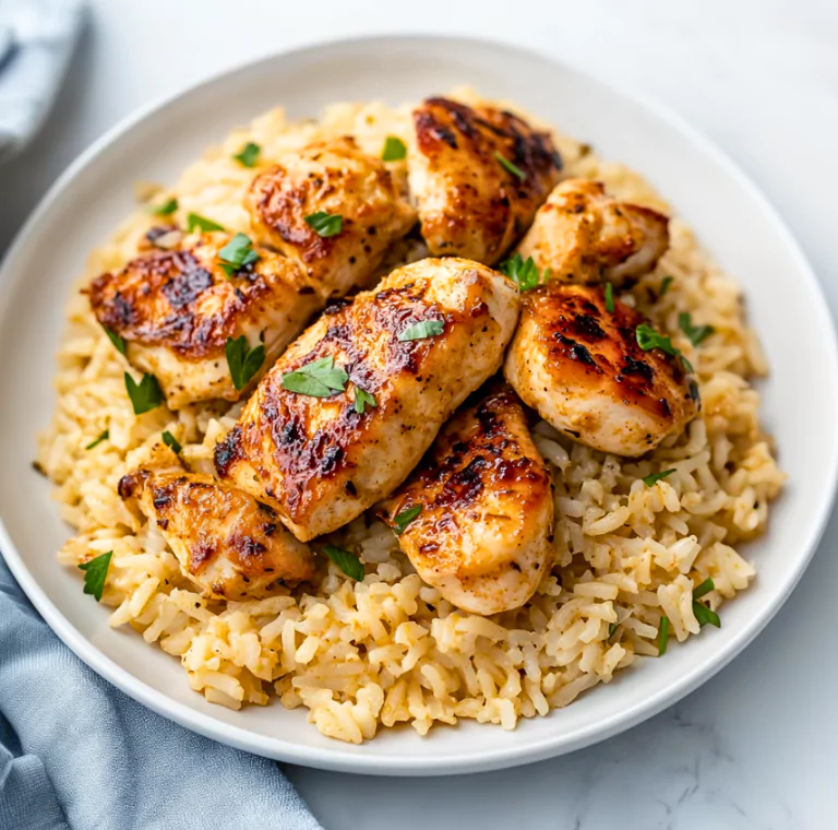 Chicken With Garlic Parmesan Rice