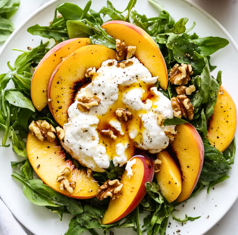 Peach Burrata Salad