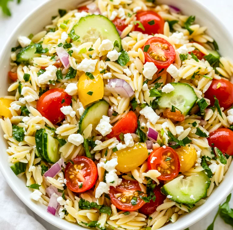 Lemon Orzo Salad With Feta