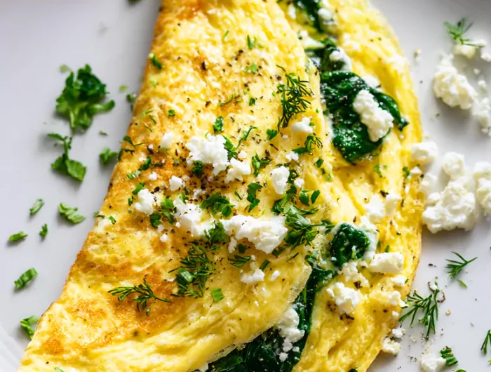 Spinach and Feta Omelet
