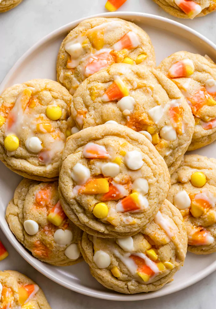 White Chocolate Candy Corn Cookies Recipe