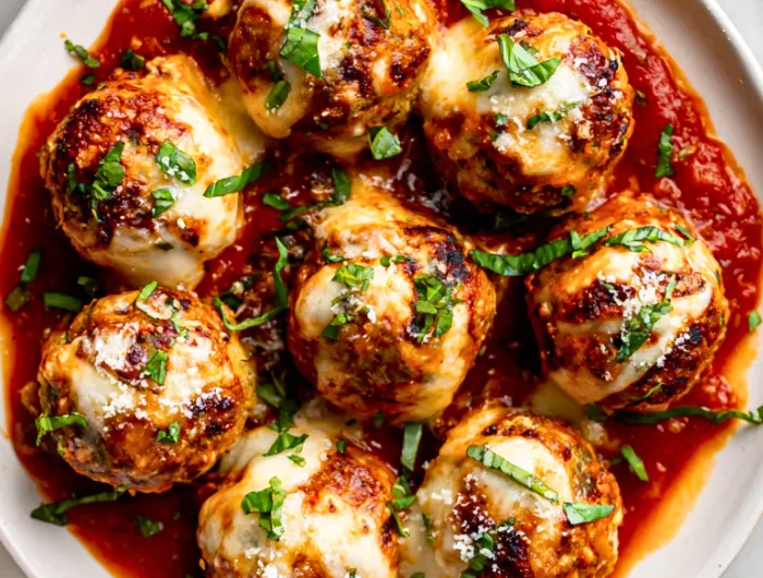 Cheesy Chicken Parmesan Meatballs