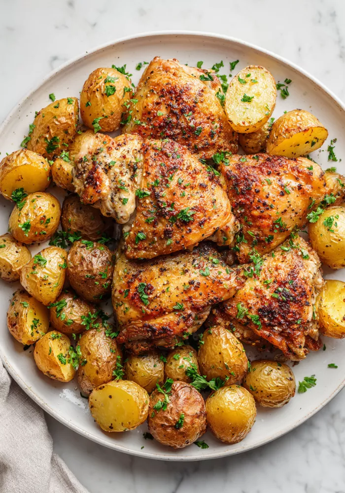 Air Fryer Chicken and Potatoes Recipe