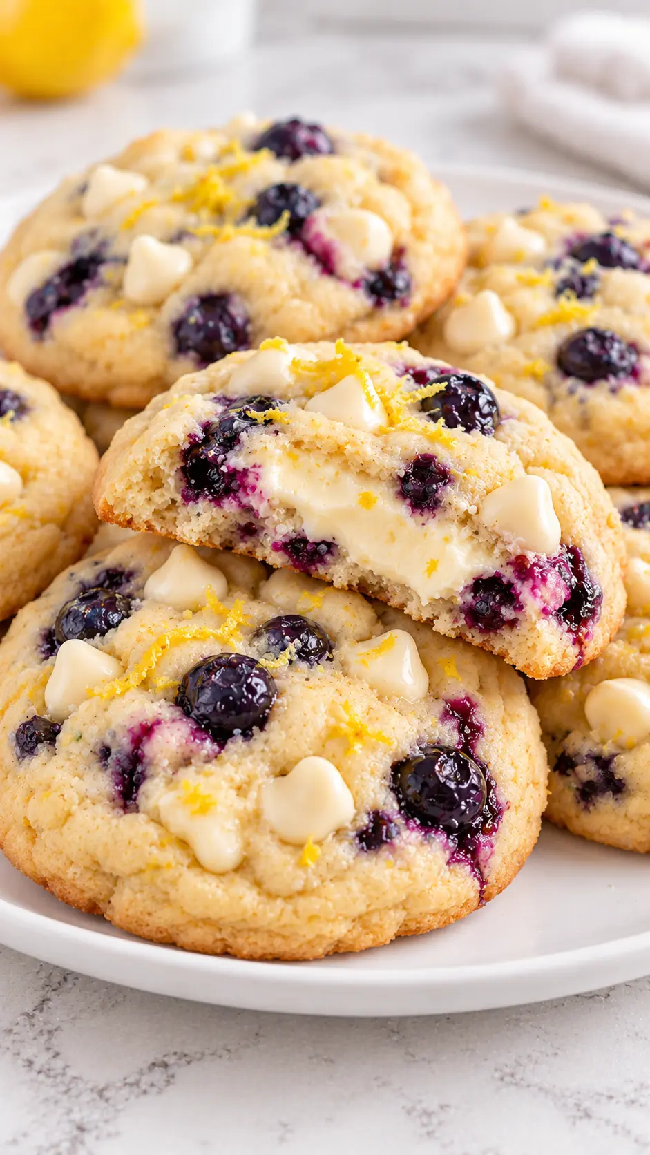 Lemon Blueberry Cheesecake Cookies